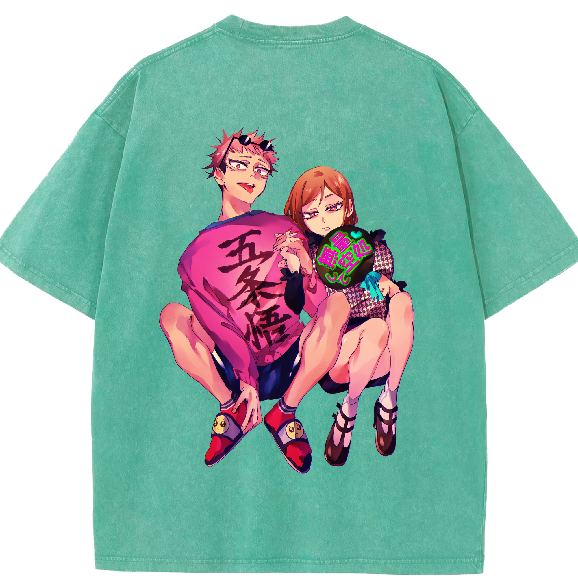 （画像用） 呪術廻戦 Jujutsu Kaisen 綿100% ヴィンテージ風 半袖Tシャツ（背面プリント）
